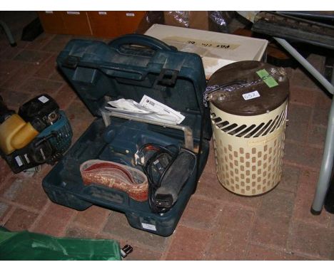 A Black &amp; Decker KA85E Belt Sander, together with sanding mouse, etc. 
