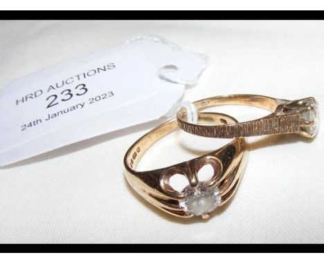 A 9ct dress ring and one other