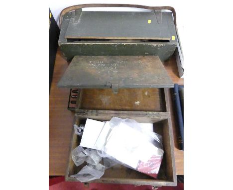 Three vintage boxes, containing various tools and coins, to include an 1876 US trade dollar