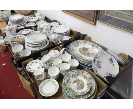 A collection of ceramics to include Royal Doulton Burgundy pattern table wares and Copeland Spode Byron pattern table wares (