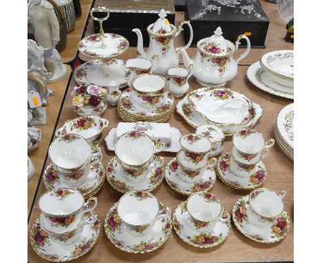 A Royal Albert Old Country Roses tea and coffee service