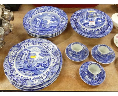 A collection of Spode Italian pattern dinnerwares 