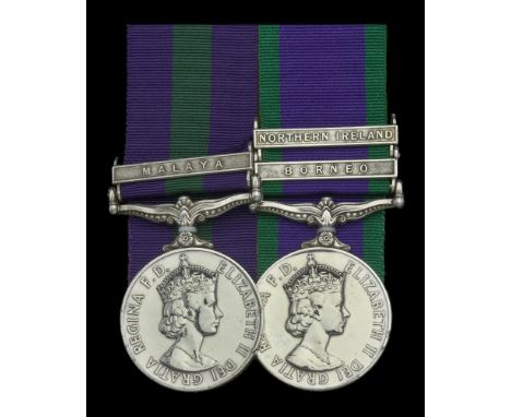 Pair: Major N. E. Smith, Royal Army Service Corps, later Royal Army Ordnance Corps  General Service 1918-62, 1 clasp, Malaya,