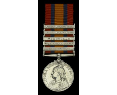 Queen’s South Africa 1899-1902, 5 clasps, Cape Colony, Orange Free State, Transvaal, South Africa 1901, South Africa 1902, un
