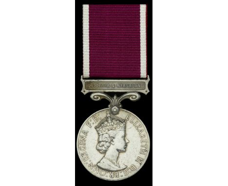 Army L.S. & G.C., E.II.R., 1st issue, Rhodesia & Nyasaland (Z.B.K. 11571. Sgt. Sailes Dula) engraved naming, light contact ma