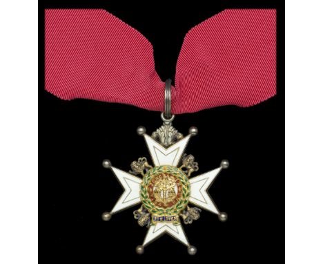 The Most Honourable Order of the Bath, C.B. (Military) Companion’s neck badge, silver-gilt and enamel, with neck riband, in C