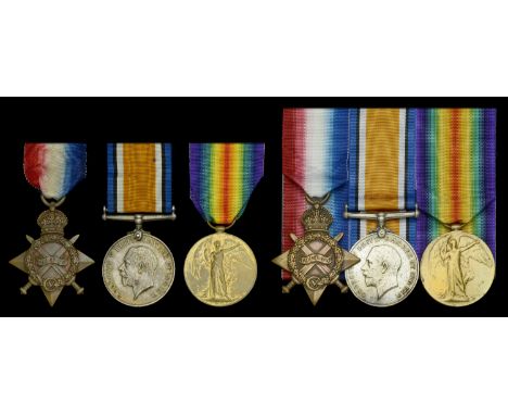 Three: Commissioned Gunner W. H. Tutchings, Royal Navy 1914-15 Star (Gr. W. H. Tutchings, R.N.); British War and Victory Meda