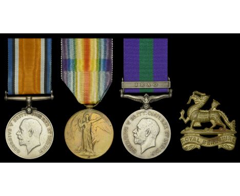 Three: Private A. W. Partridge, Oxfordshire and Buckinghamshire Light Infantry, later Royal Berkshire Regiment  British War a