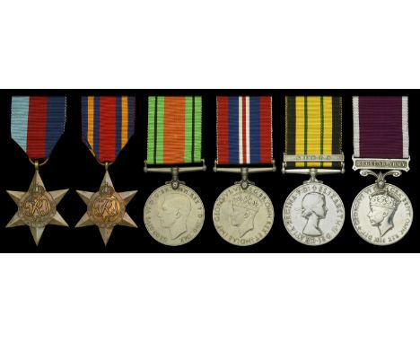 Six: Sergeant K. Hughes, Oxfordshire and Buckinghamshire Light Infantry, later King’s Shropshire Light Infantry  1939-45 Star