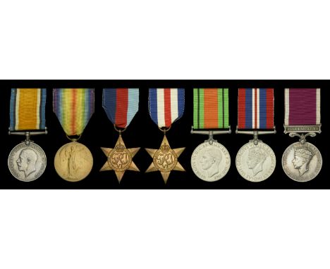 Seven: Private A. W. Fribbence, Oxfordshire and Buckinghamshire Light Infantry, late Wiltshire Regiment  British War and Vict