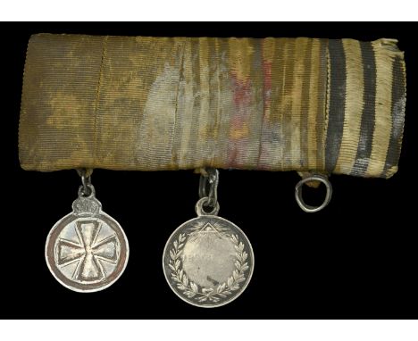 Russia, Empire, Persian War Medal 1826-28, 25mm, silver, with loop suspension; together with a Russian Red Cross Medal, silve