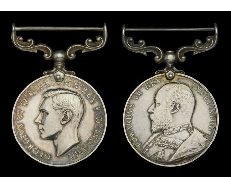 Pair: Warrant Officer Class II G. Tinker, 6th Dragoon Guards  Army Meritorious Service Medal, G.VI.R., 1st issue (2372 W.O. C