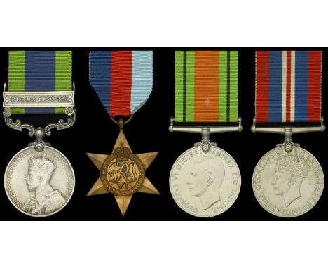 Four: Private A. E. Mills, Oxfordshire and Buckinghamshire Light Infantry  India General Service 1908-35, 1 clasp, Burma 1930