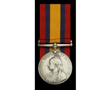 Queen’s South Africa 1899-1902, no clasp (D. McCarthy, Ord. H.M.S. Monarch.) light contact marks, therefore nearly very fine 