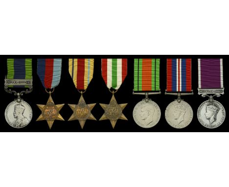 Seven: Corporal H. W. Mellors, Oxfordshire and Buckinghamshire Light Infantry  India General Service 1908-35, 1 clasp, Burma 