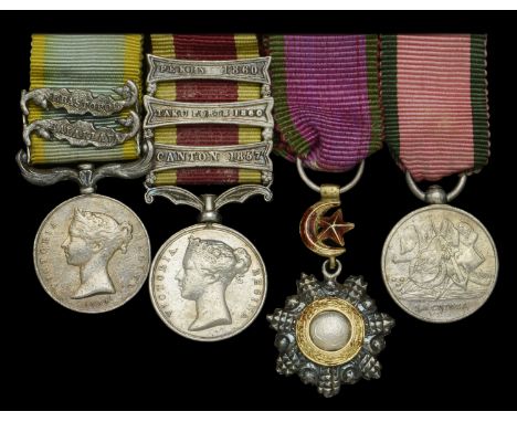 The group of four miniature dress medals attributed to General J. M. de C. Meade, Royal Marines  Crimea 1854-56, 2 clasps, Ba