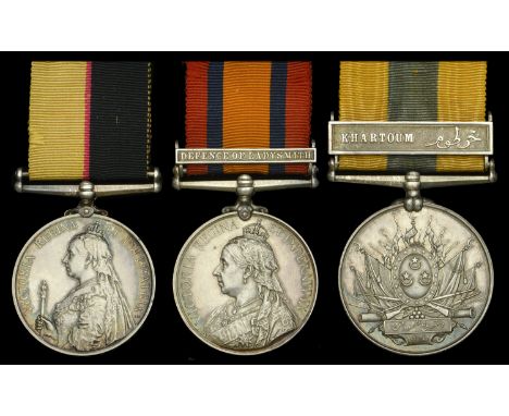 Three: Private E. Long, Rifle Brigade, who died of disease at Ladysmith on 25 March 1900  Queen’s Sudan 1896-98 (3780. Pte. E