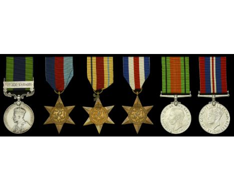 Six: Private P. V. Rice, Oxfordshire and Buckinghamshire Light Infantry  India General Service 1908-35, 1 clasp, Burma 1930-3