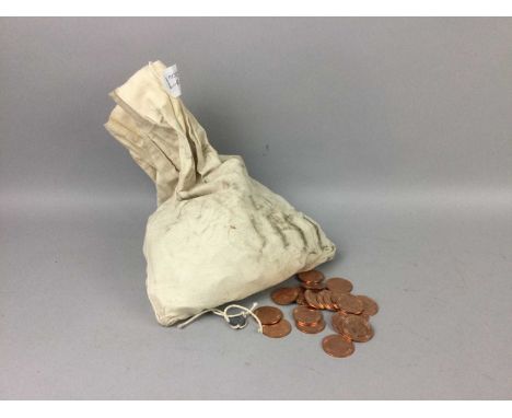 BAG OF PENNIES DATED 1969,with a total value of five pounds, with ticket dated 18 June 1969
