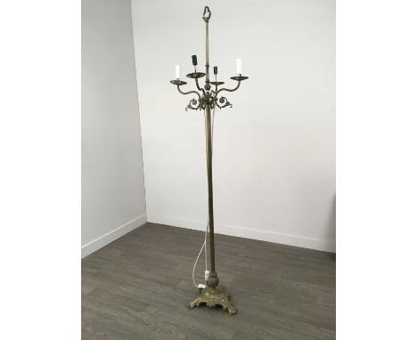 BRASS FOUR BRANCH STANDARD LAMP