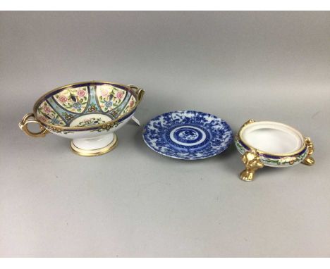 THREE NORITAKE DRESSING TABLE JARS AND TRAY, along with other Noritake ceramics including a bowl and stand, six coffee cans, 