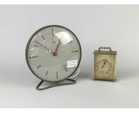 RETRO SMITHS SECTRIC MANTEL CLOCK,along with a brass clock (2)