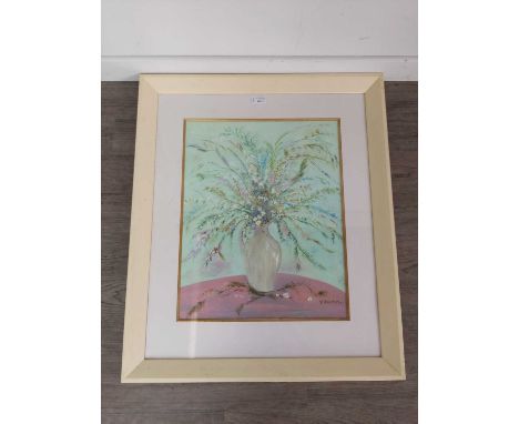 YVONNE DUNN, FANTASYoil on canvas, signed, framed and under glass, 74cm x 63cm overall size, along with a landscape painting 