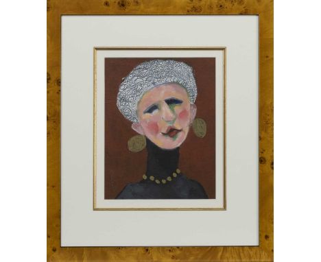 CONTEMPORARY SCHOOL,PORTRAIT OF A LADYoil on board, signed 'Mitchell'image size 26cm x 20cm, overall size 48cm x 42cm Mounted