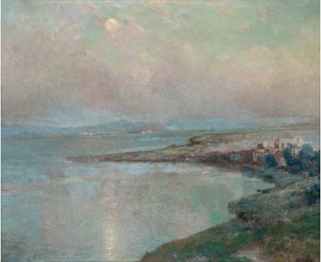 LUIS GRANER ARRUFÍ (Barcelona, 1863 - 1929)."Coastal landscape".Oil on canvas.Signed in the lower right-hand corner.Size: 100