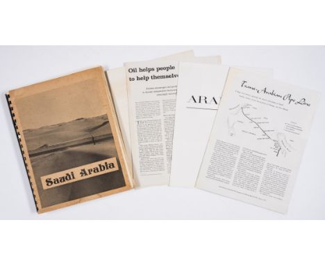 Middle East.- Saudi Arabia.-  Saudi Arabia, 4 plates, 1 map, illustrations, original printed stiff paper wrappers, plastic ri