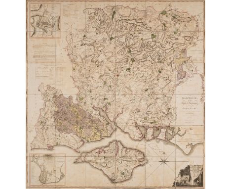 Hampshire.- Milne (Thomas) Hampshire, or the County of Southampton including the Isle of Wight. Surveyed at the expense of th