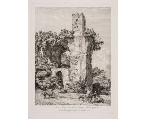 Italy.- Mechau (Jacob Wilhelm) Collection of 20 views of Italy, from 'Malerisch radirte Prospekte aus Italien', etchings, the