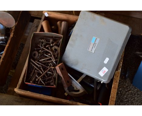 BOX OF TOOLS, DOUBLE LAP FLARING TOOL ETC