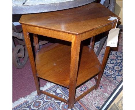 A late 19th century mahogany hexagonal lamp table, with two tiers, H.65 W.62 D.55cm 