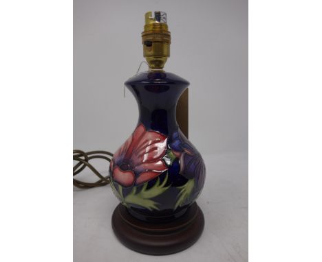 A Moorcroft table lamp 