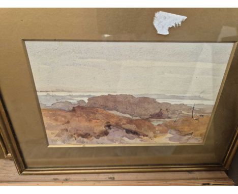 Three early 20th century watercolour landscapes  signed Rudd together with a portrait study signed Valerie Potts.