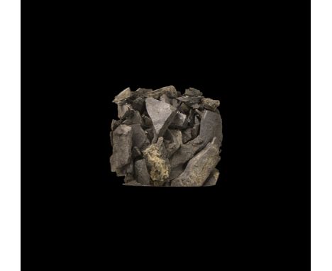 Upper Cretaceous Period, 66 million years BP. A group of samples of the carbonised material from the K-T Boundary, resulting 