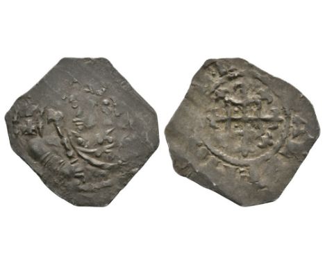 1125-1135 AD. BMC type v. Obv: facing bust with sceptre and +H[ENRICVS] legend. Rev: quadrilateral over cross fleury with +[B