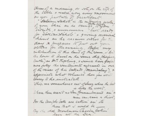Travel Journal.- P. (Dr. R.B.) From Far East to Far West - A Voyage to the Orient &amp; across the Pacific, manuscript, 2 tit