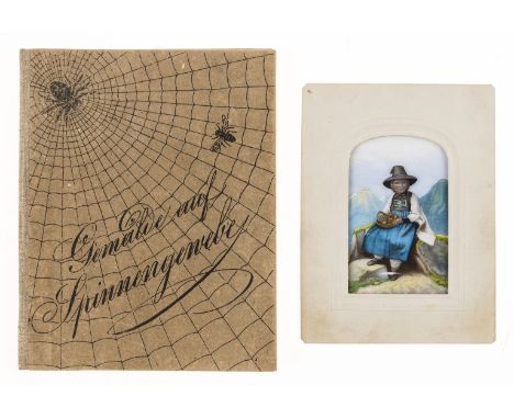 Cobweb painting.- Unterberger (Franz, Innsbruck-based artist who commissioned "cobweb" paintings from a staff of anonymous ar
