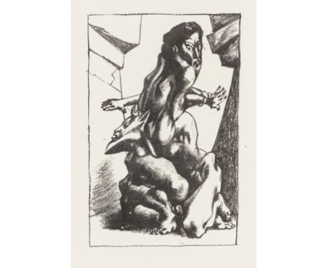 Ayrton (Michael, artist and writer, 1921-1975) 2 ?proof lithographs for Geoffrey Bridson's "Gilgamesh", 1 signed in pencil, [