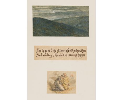 Original Illustration.- Dalziel (Thomas, 1823-1906) Morning Prayer, 38 original illustrations, manuscript title, frontispiece