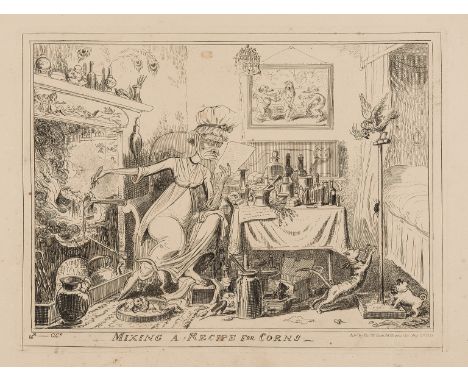 Cruikshank (George), William Heath and others. Evenings' Amusement; or, Repertorium Comicum, 81 etched plates, creasing and t