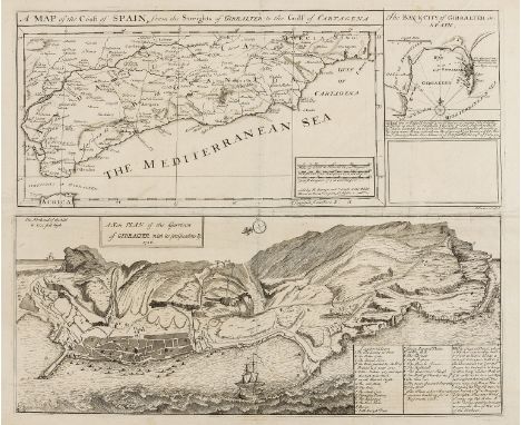 Spain.- Overton (Henry &amp; Hoole, J., publisher ) A Map of the Coast of Spain, from the Streights of Gibralter to the Gulf 