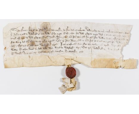 NO RESERVE Kent, Willesborough.- Charter, I John Smyth have conceded and confirmed to William Chapman a field called ?le hunn