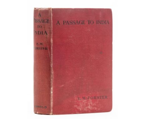 Forster (E.M.) A Passage to India, first edition, 3pp. publisher's advertisements at end, original dark red cloth, upper cove