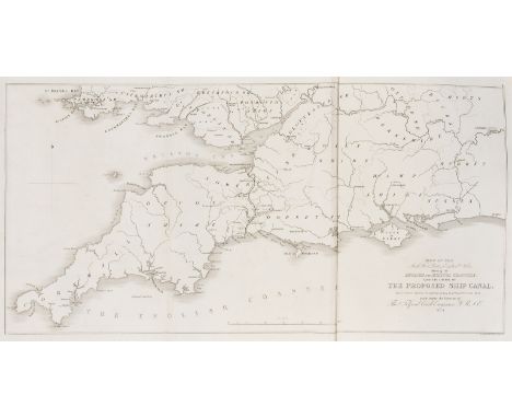 Canals.- Telford (Thomas) Ship Canal, for the Junction of the English and Bristol Channels, first edition, engraved folding m