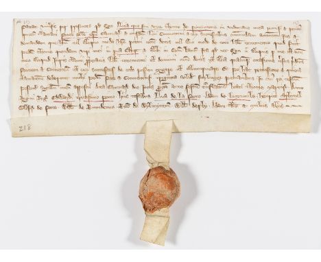 Grant to Canterbury Cathedral.- Grant by Alice widow of Thomas de Pynyntons of a free tenement in Little Chart to the Prior [