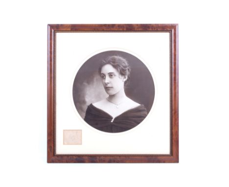 Unknown photographer - Studio portrait of an unknown lady, 1902. Albumen photographic print on card, later framed and glazed 