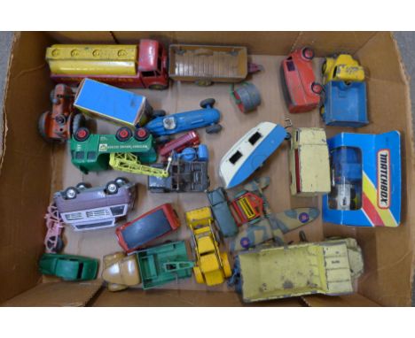 A collection of die-cast model vehicles including Dinky and Corgi 